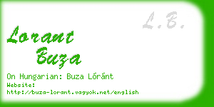 lorant buza business card