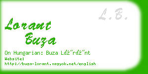 lorant buza business card